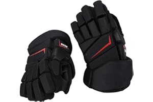 Lacrosse Gloves, 1 Pair Ice Hockey Gloves Street Hockey Gloves Breathable Finger Protective Highly Fitting Nylon Fabric EVA F