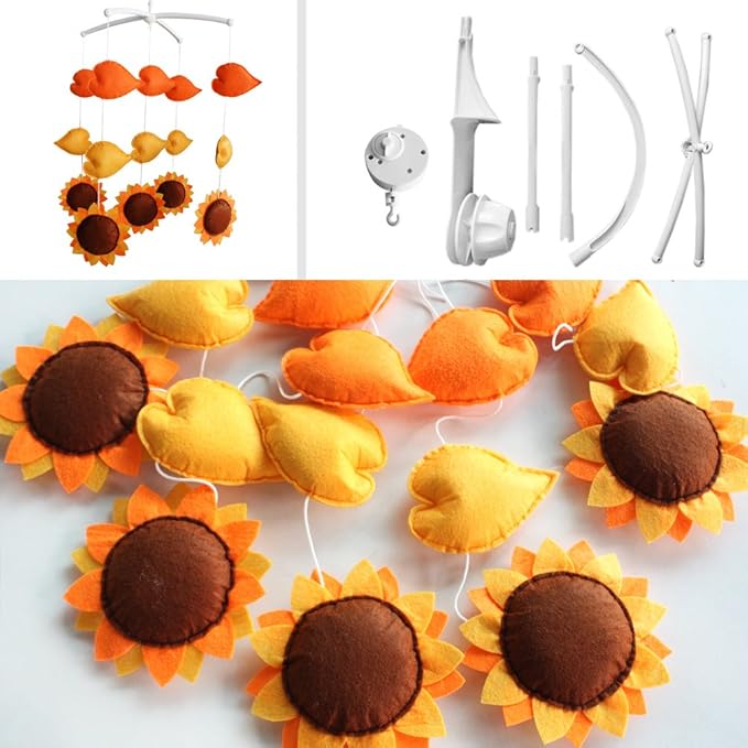 sunflower baby mobile