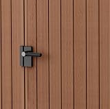 Keter Darwin 4x6 Garden Shed Natural Wood-Look Evotech Composite view 4
