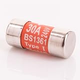 White Hinge 5x 30 Amp Consumer Unit Fuses 240V for Showers Cookers view 2