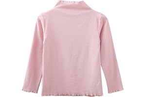 Little Girls Mock Turtle Neck Layer Thermal Shirt for Kids Slim Fit Long Sleeve T Shirts Tight Girl Toddler Clothes