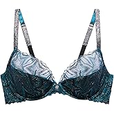 Savage X Fenty Womens Shining Star Embroidered Half Cup Plunge Bra