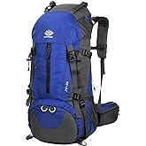 WoneNice 50L(45+5) Waterproof Hiking Backpack - Outdoor Sport Daypack with Rain Cover