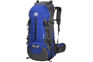 WoneNice 50L(45+5) Waterproof Hiking Backpack - Outdoor Sport Daypack with Rain Cover