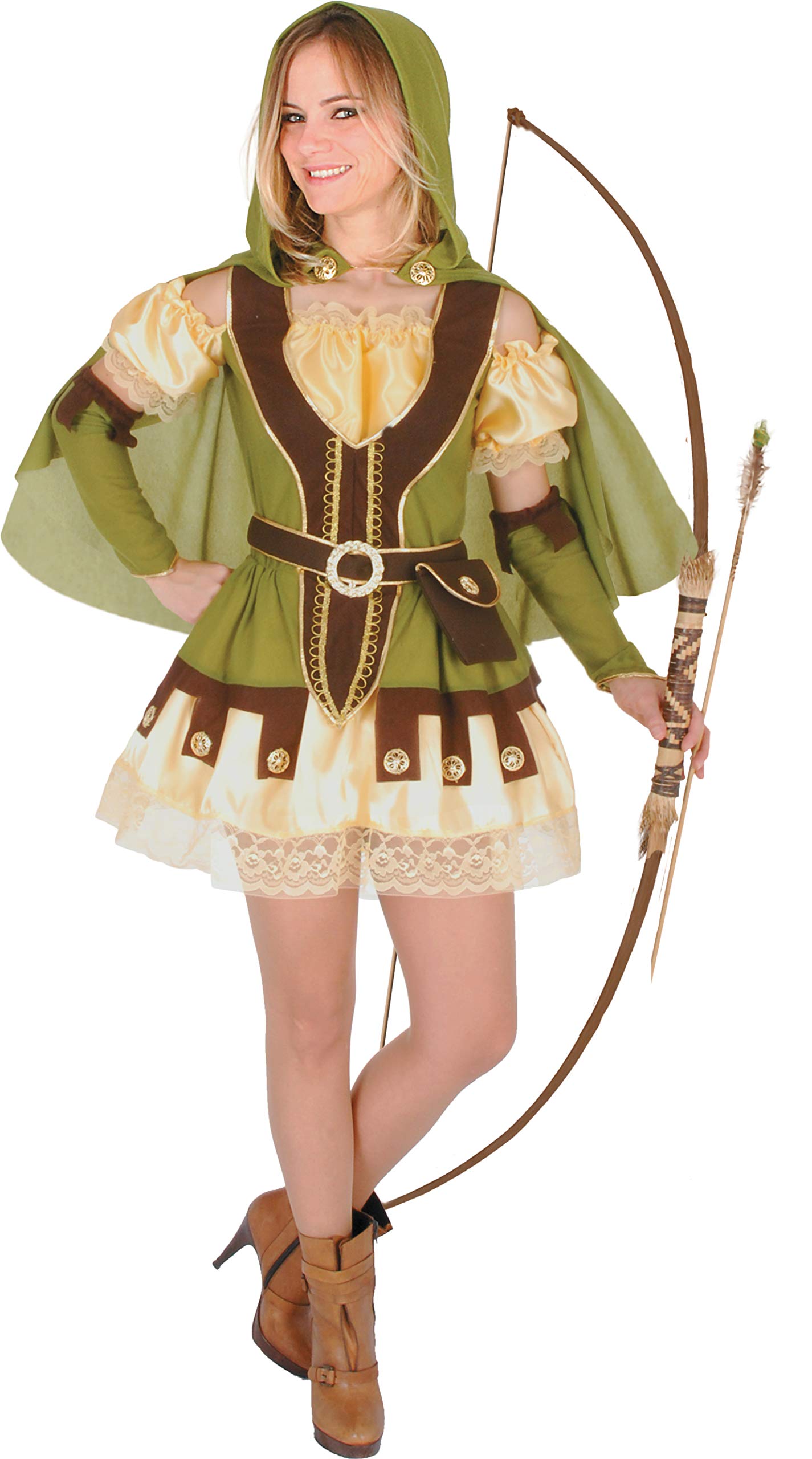 Ciao Robin Lady Costume Woman (One Size Adult Green/Brown