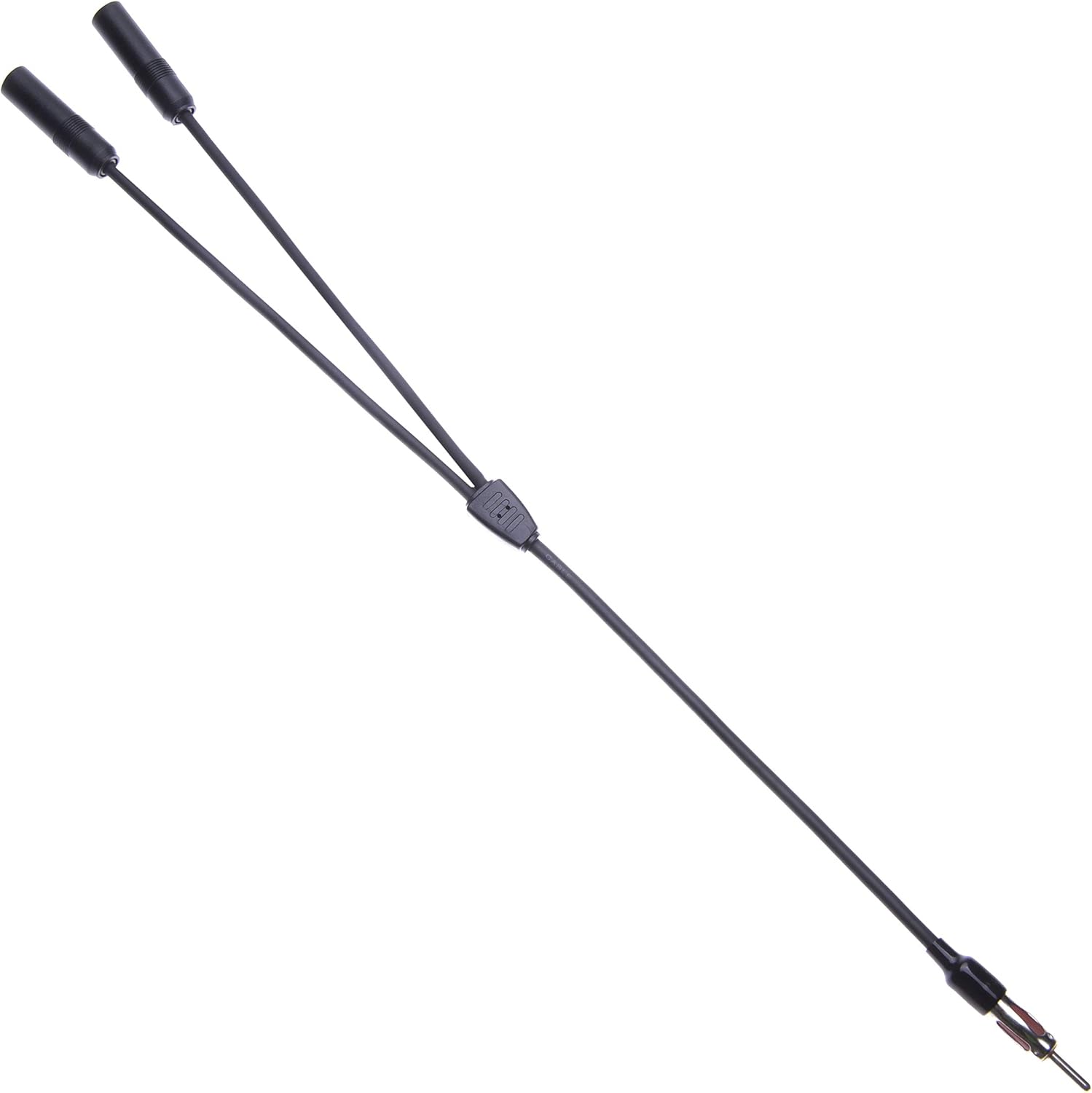 Universal Dual Female DIN Antenna Splitter Cable by Keple, Black - Image 3