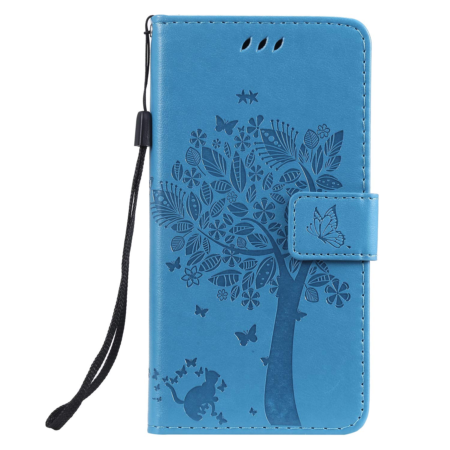 AILRINNI Case for Samsung Galaxy A20e - Premium Leather Flip Wallet Phone Case Cover Design for Samsung Galaxy A20e [Card Slots] [Magnetic Closure] [Kickstand] - Blue