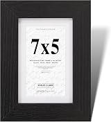 Fabian Clarke London 7x5 Modern Black Wooden Frame with 6x4 Mount