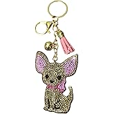 Popfizzy Rhinestone Keychains for Women and Girls, Bling Purse Charms, Birthday Gifts for Her, Backpack Key Chain, Bag Charms