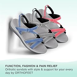 Orthofeet Women's Orthopedic Grey Water-Friendly