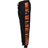 Orange and Black Tiger Stripe Men's Fleece Jogger Pant
