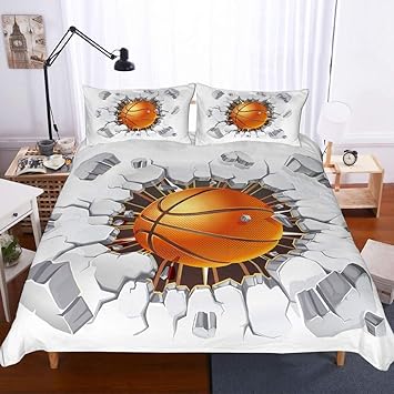 Amazon Com Realin Basketball Bedding Sports Duvet Cover Set