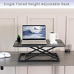 VIVO Ultra-Slim Single Top Height Adjustable