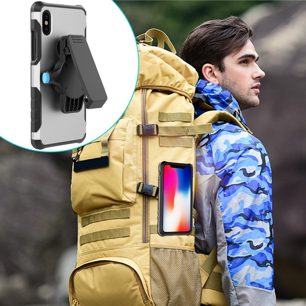 Phone Belt Clip,Lovphone Universal Holder with Magnetic Quick Mount,Easy to Loading and Unloading for iphone X,8,8 Plus,7,7 plus, 6, 6s Plus, 5s and Samsung Galaxy Note 8,S8 S7 S6 Edge, LG and More