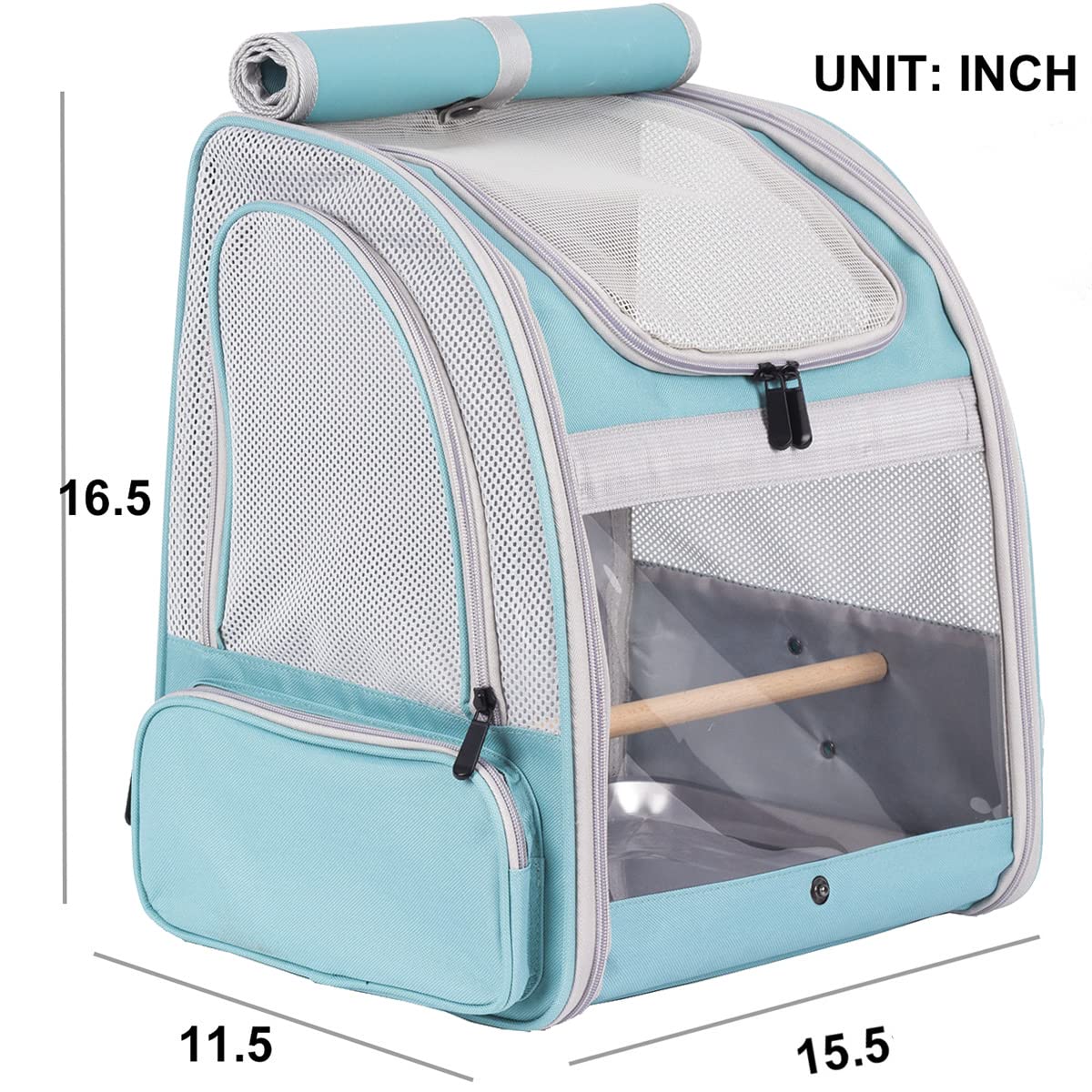 Parrot Carrier Space For Birds ORIZZP With Stand Perch, Breathable Bird Bird Backpack Carriers Bird Travel Carrier