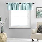 DONREN 2 Panels Room Darkening Aqua Valances for