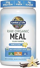 Garden of Life Raw Organic Meal Protein Powder, Vanilla, 28 Servings | Raw Organic, with Plant Based Pea Protein, Sprouts, Gr