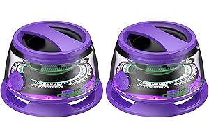 Hounyoln 2 Pcs G200 Magnetic Bluetooth Speaker,Multifunctional Portable Mini Speaker with RGB Color Light Show-3D Surround Sound Effect,Birthday (Purple)