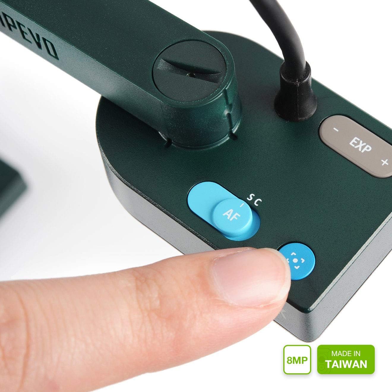 IPEVO V4K Ultra High Definition 8MP USB Document Camera — Mac OS, Windows, Chromebook Compatible for Live Demo, Web Conferencing, Distance Learning, Remote Teaching: Electronics