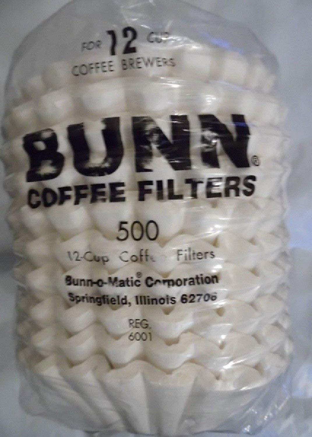 BUNN 6001 12Cup Commercial Coffee Filters, 500count, White