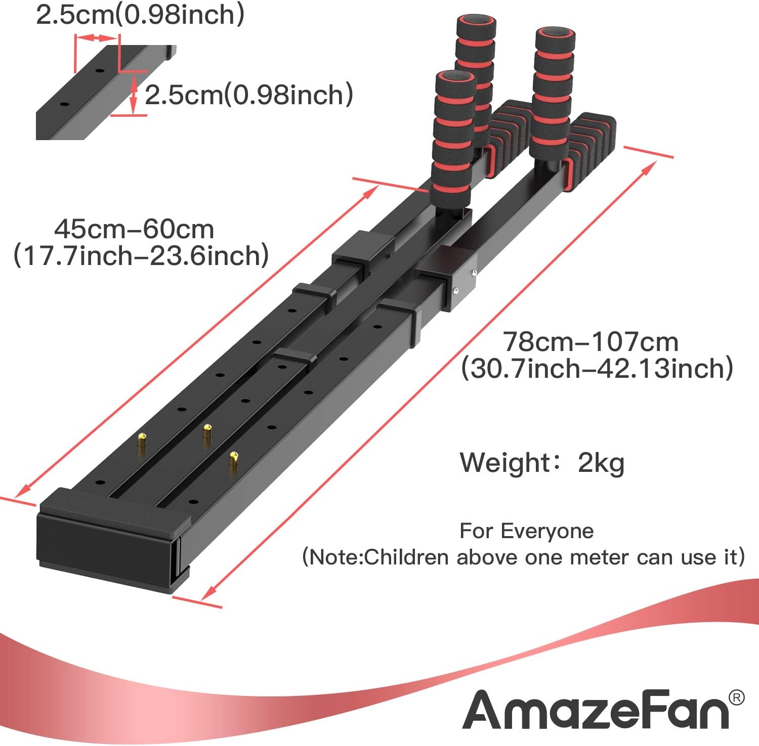 AmazeFan Leg Stretcher, 3 Bar Leg Split Stretching Machine, Flexibility Stretching Equipment for Ballet, Yoga, Dance, Martial Arts, MMA, Home Gym Exercise(2020 Upgrade) : Sports & Outdoors