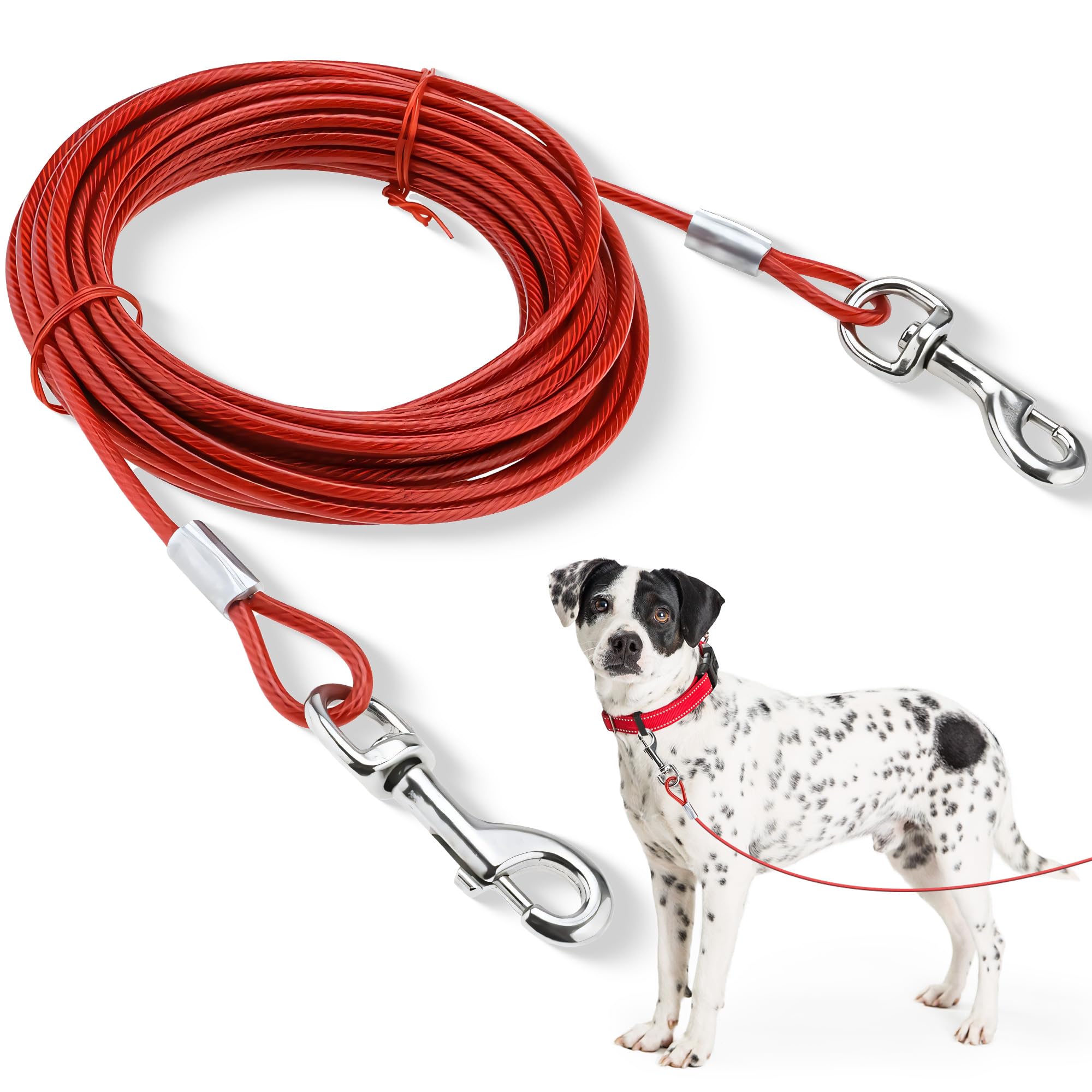 American Kennel Club AKC Heavy Duty Steel Tie-Out Cable for Dogs