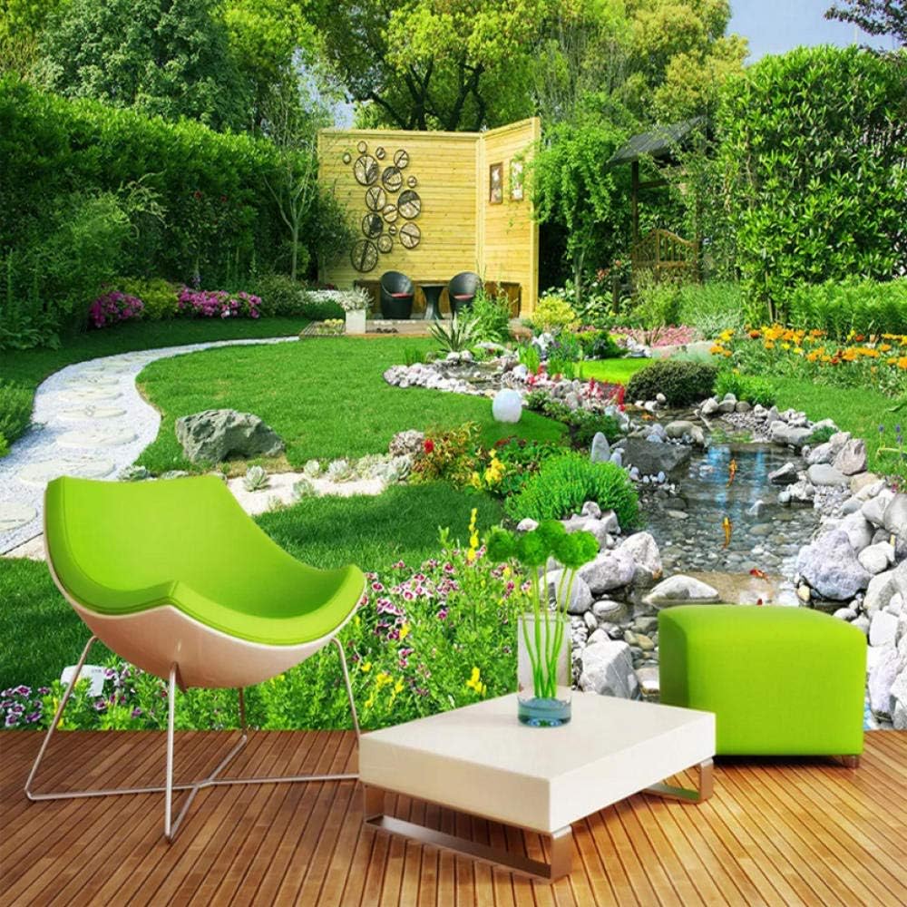 3D Wandbilder Fluss Garten Natur Landschaft Benutzerdefinierte
