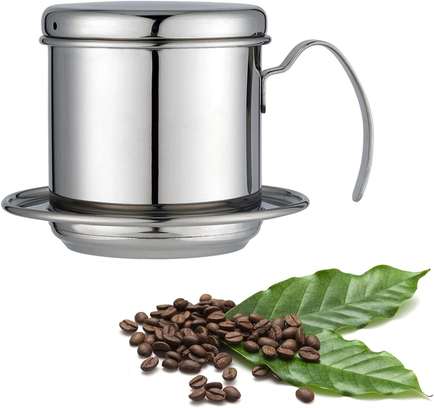 HelloCreate Vietnamese Coffee Maker Filter, Coffee Maker Pot Stainless Steel Cup Coffee Drip