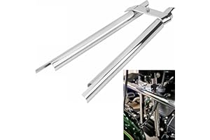 AC-MTORC Front Frame Down Tube Covers for Harley Softail Fat Boy Heritage Deluxe Springer Slim Twin Cam Convertible Night Train Breakout Cross Bones Standard Custom CVO FLSTF FLSTN FLST 2000-2017