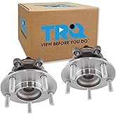 TRQ Rear Left and Right Wheel Bearing and Hub Assembly Set 2 Piece Compatible with 2014-2018 Mazda 3 Japan Built Models 1st VIN Digit J