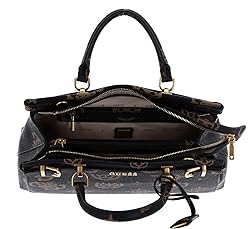 GUESS Sestri Luxury Satchel, Mocha Logo