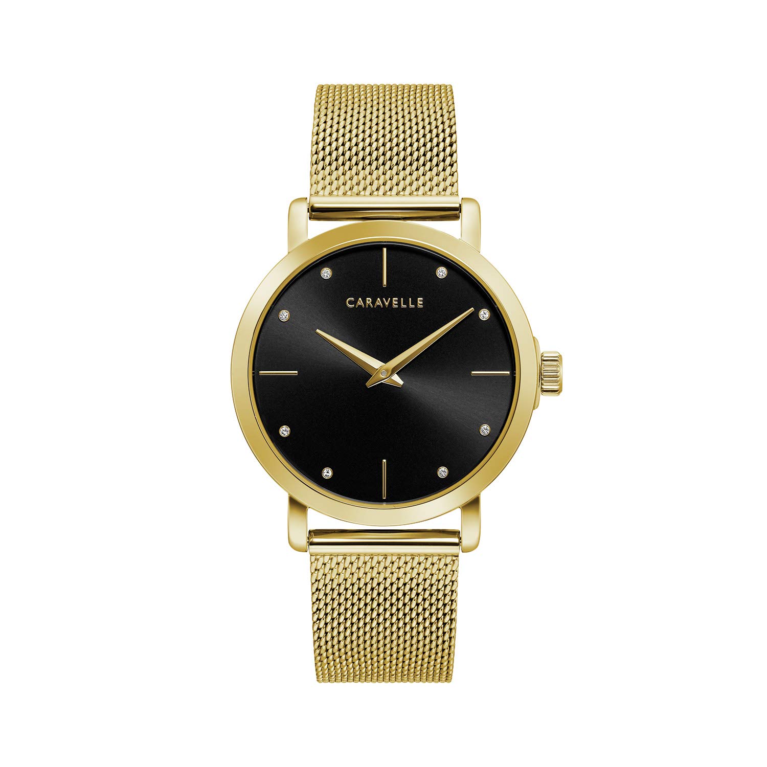 Caravelle by Bulova min/Max Reloj de cuarzo para mujer, acero inoxidable, tono dorado (Modelo: 44L256)