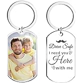 Moerge Custom Keychain With Picture, Photo Keychain Personalized With Photos Text Gift, Customized Photo Key Chain