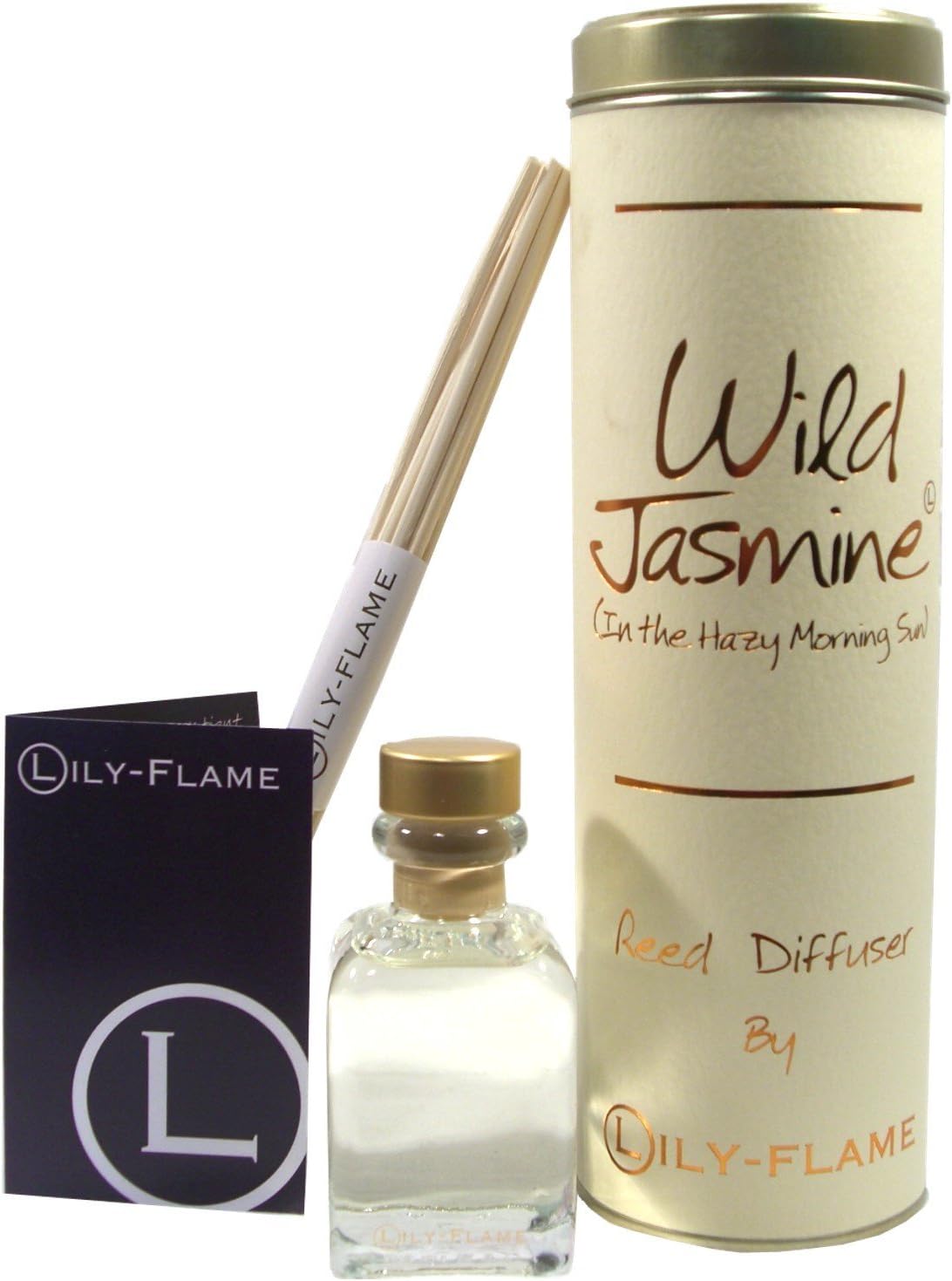 Lily Flame Reed Diffuser - Wild Jasmine - Oil and reeds in gift tin