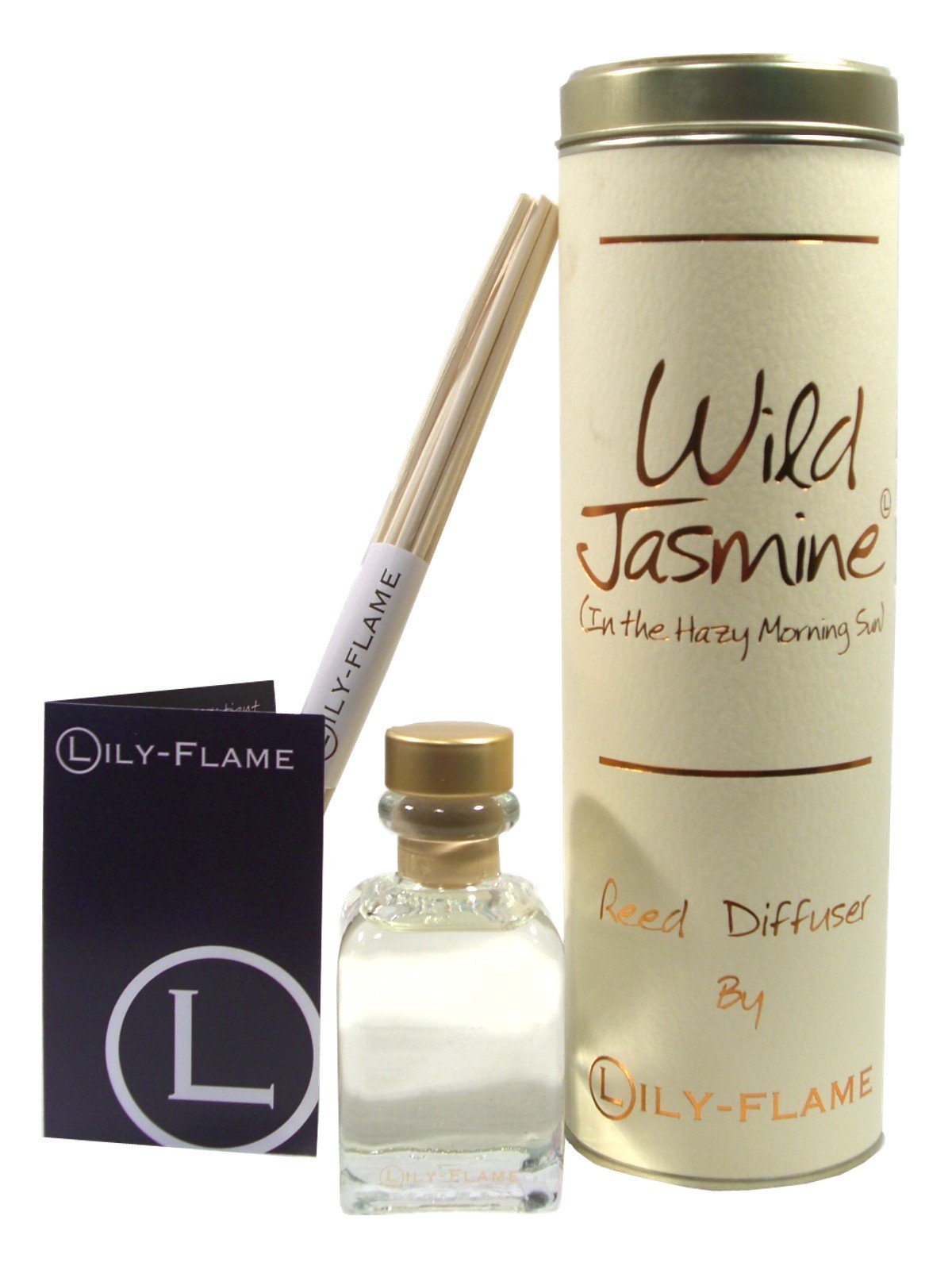 Lily Flame Reed Diffuser - Wild Jasmine - Oil and reeds in gift tin