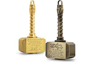 ANZMTOSN Cool Hammer Fidget Spinners Toy Metal For Kids Adults, Brass Hand Finger Spinner Gift for Boys Age 4-12, Miniature Hammer Transformable Infinity Fidget Cube Fingertip Gyro Desk Toy Stocking Stuffer