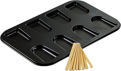 Zenker Backblech Fur Kucheneis Am Stiel Backform Mit 25 Holzstabchen Fur Snacks Backblech Mit Antihaftbeschichtung Fur Kleine Kuchen Kreatives Backen Farbe Schwarz Menge 1 Stuck Amazon De Kuche Haushalt