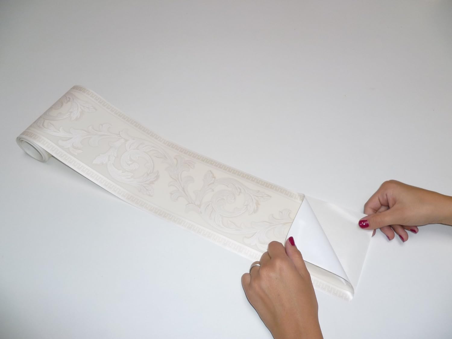 A.S. Création Self-Adhesive Border Stick Ups Border with Ornaments 5.00 m x 13 cm Beige Cream Made in Germany 906212 9062-12 - Image 4
