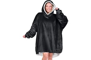 Bare Home Wearable Blanket Hoodie - Soft Plush Sherpa - Warm and Cozy - Oversized Wearable Blanket - Adult & Kid Sizes