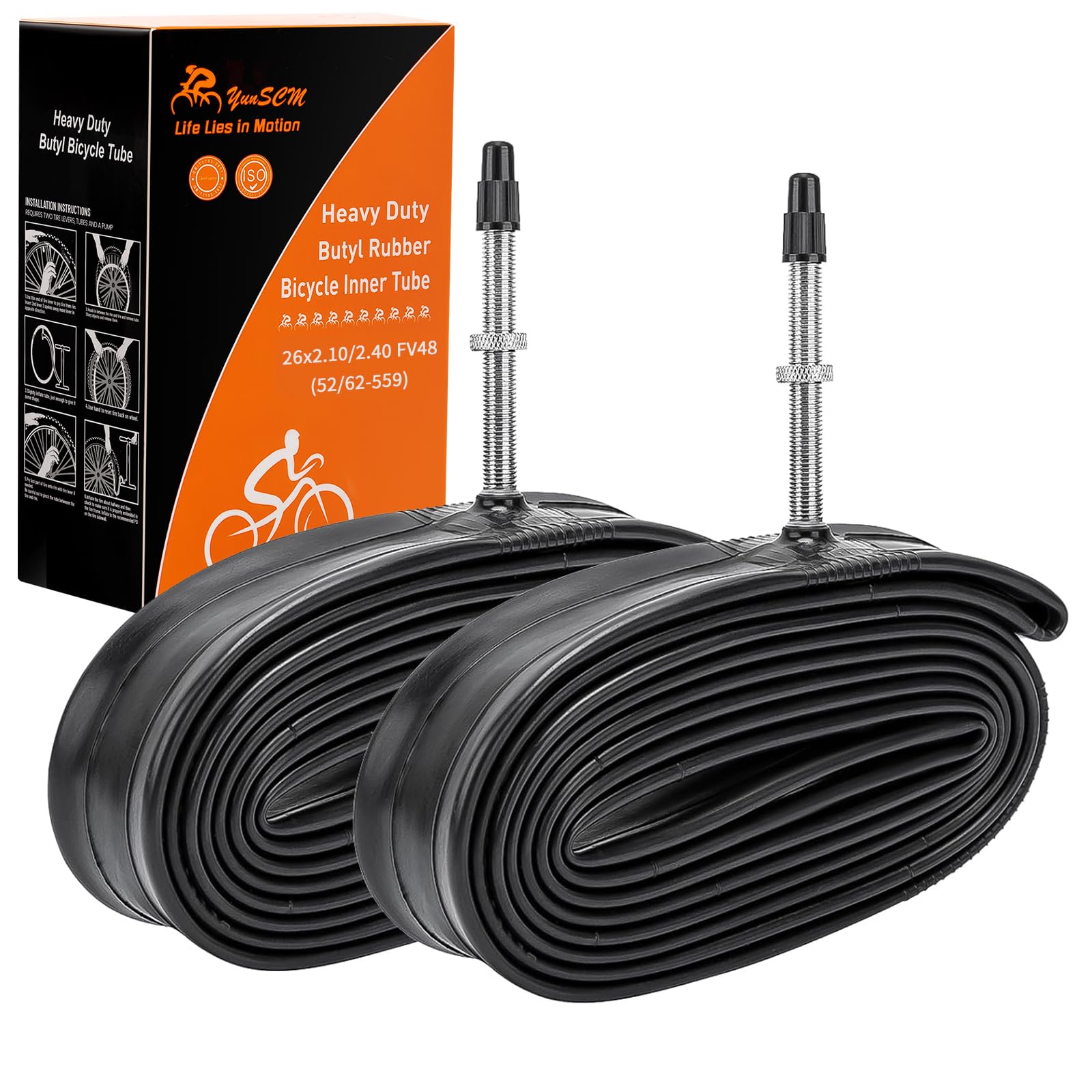 26x1 95 26 Inch Tire Tubes Bike Tube 2-PCS 26