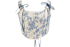 Women Vintage Lace Up Floral Corset Top Boned Corset Bustier Sexy Strapless Crop Tops