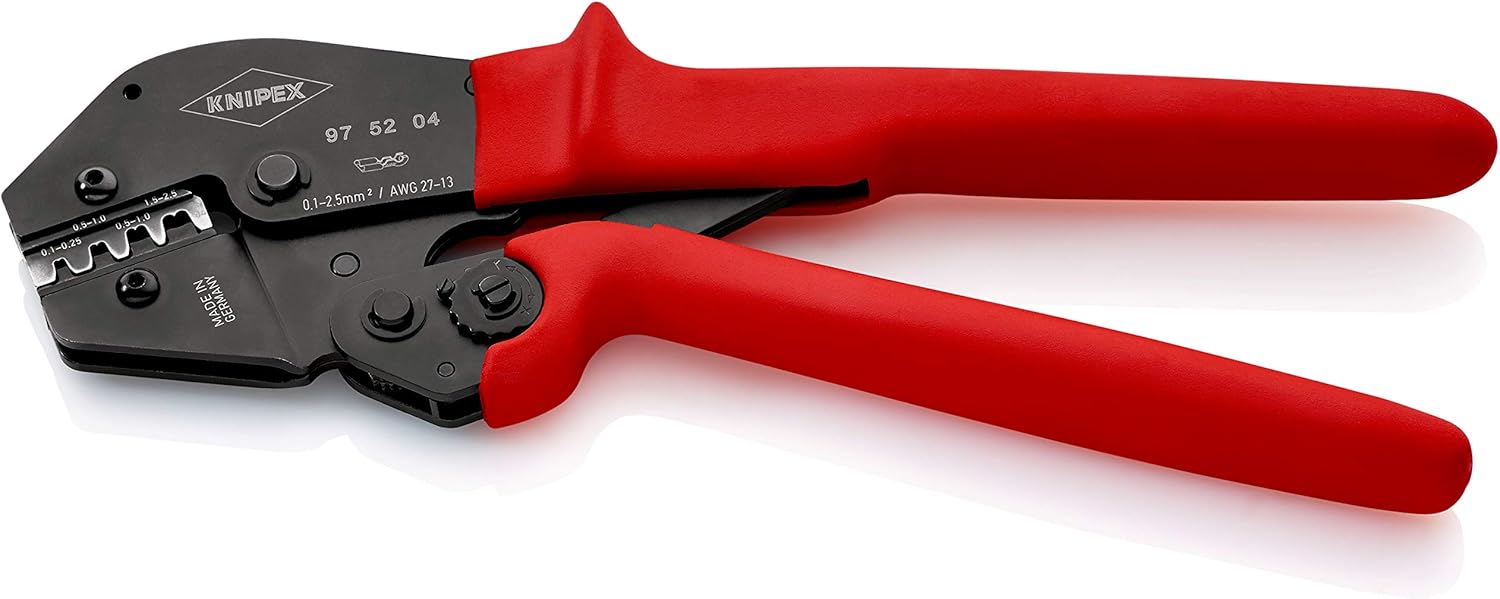 KNIPEX Crimping Pliers for Two-Hand Operation with Non-Slip Plastic Grips 250 mm, 97 52 04, Black - Image 3