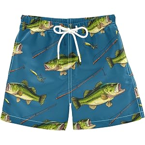 Ollabaky Boys Swim Trunks Quick Dry Beach Board Shorts with Pockets Bathing Suits for Toddler Kids Youth