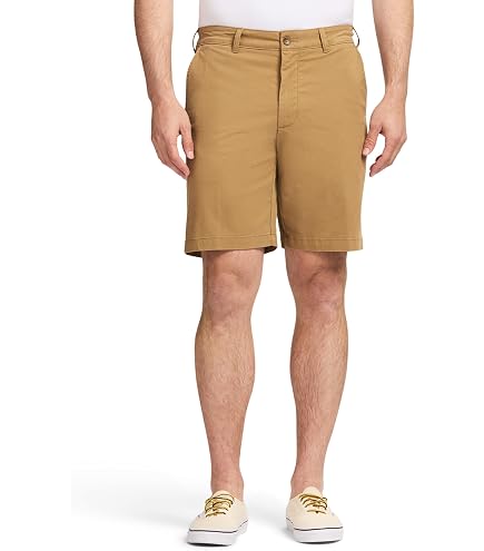 IZOD Mens Saltwater Flat Front Stretch Chino Shorts (Saltwater Red, 30W) at Amazon Men's Clothing store