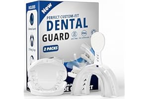 NATRLTEETH 2 Pack Upgraded Night Guards for Teeth Grinding and Clenching, Standard Size, Professional Mouth Guard with Fitting Tray for Adults & Teens, Comfortable Solution for Clenching