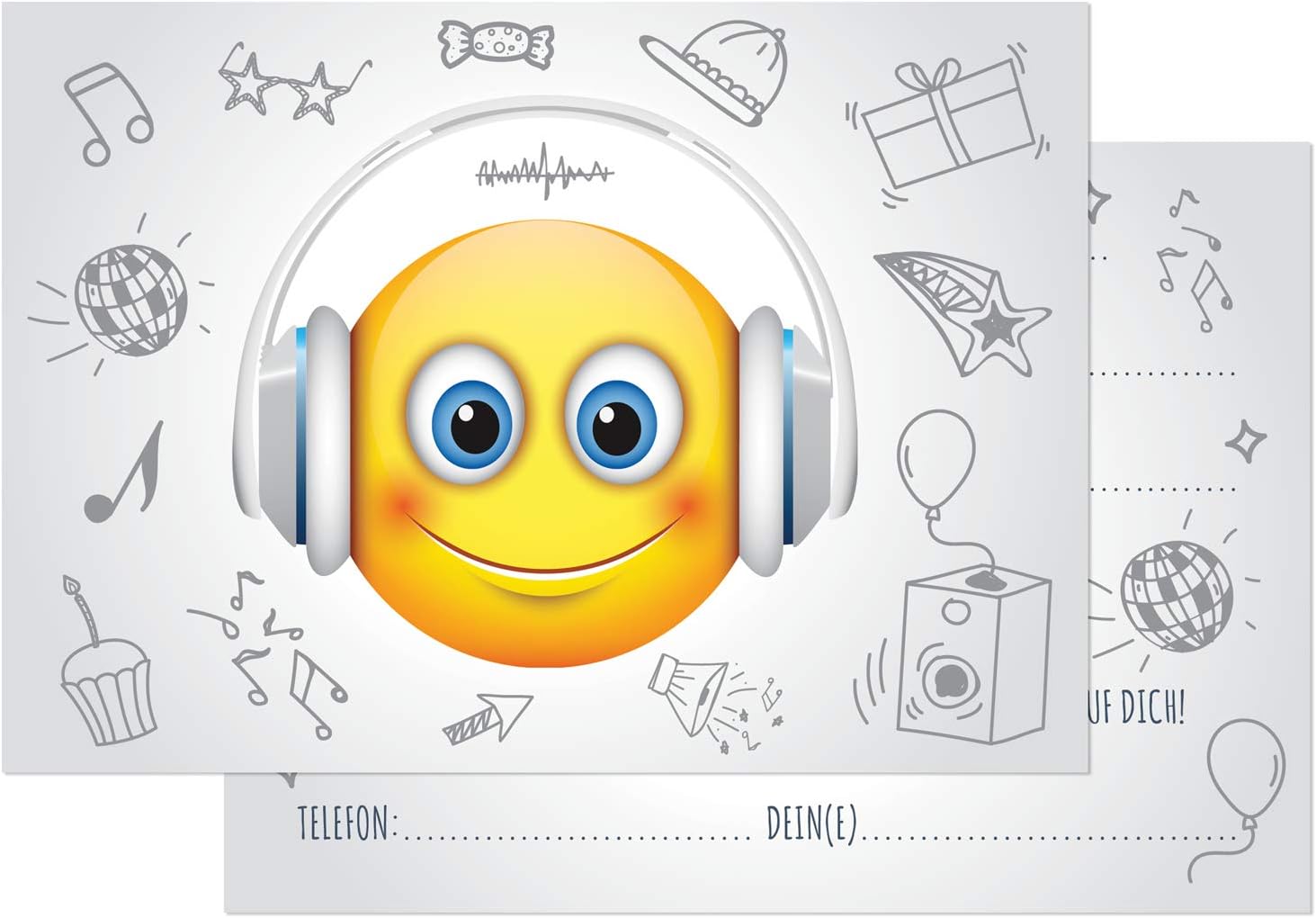 Fournitures De Loisirs Creatifs Invitations Kholanhthinhvuong Com Friendly Fox Invitation Dj Smiley Invitation Anniversaire Denfant 12 Cartes Dinvitation Danniversaire Pour Enfants Garcons Filles Carte Danniversaire Emoji