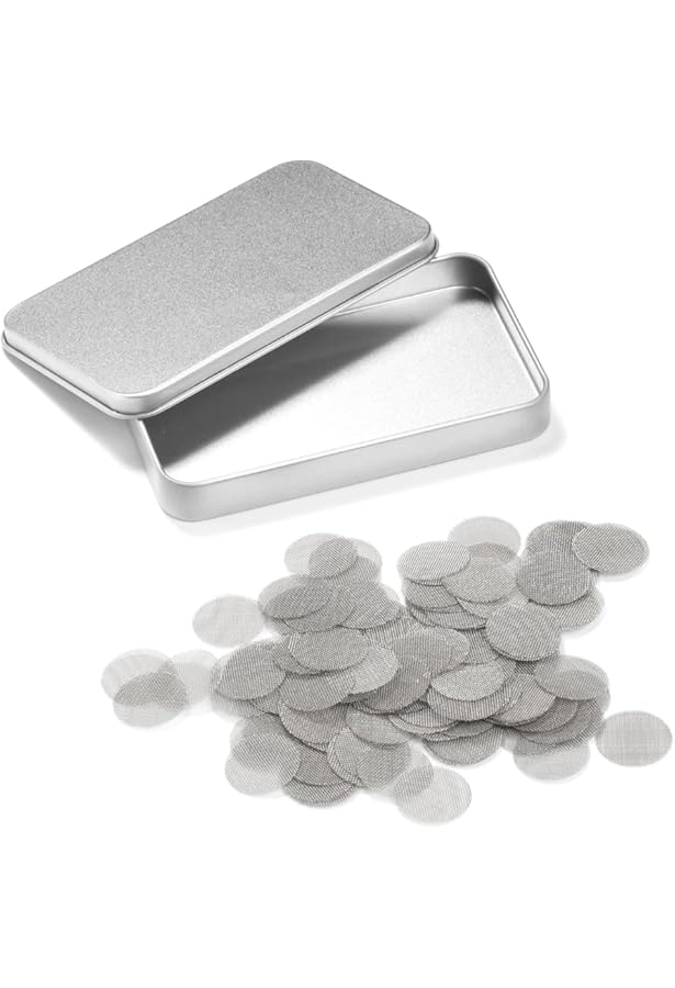 thumbnail image 2 of 60 Pieces 1/2 Inch Stainless Steel Mesh Clean Screens With Tapered Design, 0.5 Inch Size, Along With A 3-in-1 Cleaning Tool, Brush, And Stainless Steel Storage Box 2 of 12