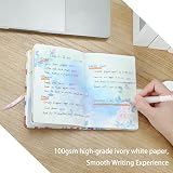 siixu Colorful Pocket Notebook A6 Floral Vegan Leather Red view 3