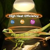 Caldarax 2 Pack 75W Reptile Heat Lamp E27 Daylight Bulb UVA Bearded Dragon view 2