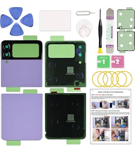 Cache Batterie Vitre Arrière Premium Rose Gold Pour Galaxy Z Flip 4 5G F721 Superieur